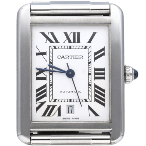 Montre Cartier - Montre Tank Solo XL en acier 58 Facettes MT46662
