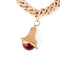 Bracelet Bracelet - Maillon gourmette en or rose 18k avec 4 breloques 58 Facettes 1