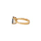 Bague 48.5 Bague saphir taille émeraude en or jaune et diamants triangle 58 Facettes 1
