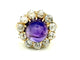 Bague 52 Bague XIXe en or rose 18K, améthyste et diamants 58 Facettes VINTAGE BG