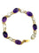 Bracelet XIXe en or jaune, platine, améthystes et diamants
