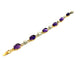 Bracelet Bracelet - Améthystes et diamants en or jaune 18K et platine 58 Facettes VINTAGE BRA