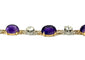 Bracelet Bracelet XIXe en or jaune, platine, améthystes et diamants 58 Facettes VINTAGE BRA