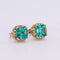 Boucles d'oreilles Boucles d'oreilles en or jaune, émeraudes et diamants 58 Facettes E010