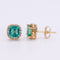 Boucles d'oreilles Boucles d'oreilles en or jaune, émeraudes et diamants 58 Facettes E010