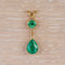 Pendentif Pendentif en or jaune 18 ct avec émeraudes naturelles et diamants 58 Facettes P003