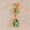 Pendentif Pendentif en or jaune 18 ct avec émeraudes naturelles et diamants 58 Facettes P003
