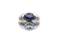 Bague 54 Bulgari Baccellato - Bague en or blanc avec iolite et topaze 58 Facettes 23020
