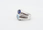 Bague 54 Bulgari Baccellato - Bague en or blanc iolite et topaze 58 Facettes 23020