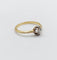 Bague 55.5 Bague solitaire antique en or 18k, diamant taille ancienne 0,20 carat 58 Facettes A07219