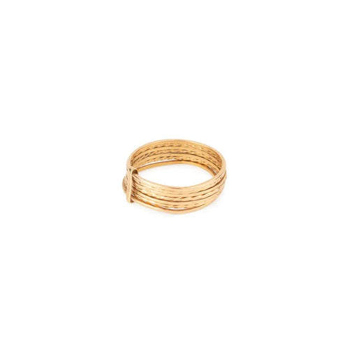 Bague 56 Bague semainier 7 anneaux en or jaune 18k 58 Facettes 1