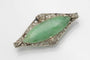 Broche Art Déco - Broche en or blanc, jade et diamants 58 Facettes 10749