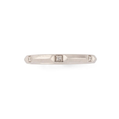 Bague 61 Tiffany & Co - Alliance en platine diamants 58 Facettes 1