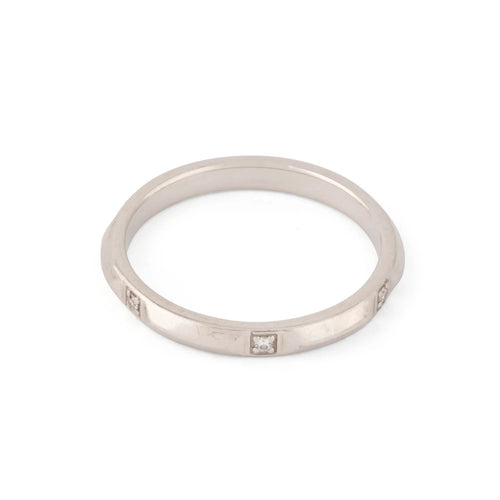 Bague 61 Tiffany & Co - Alliance en platine diamants 58 Facettes 1