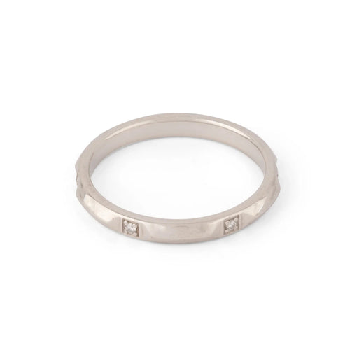 Bague 61 Tiffany & Co - Alliance en platine diamants 58 Facettes 1