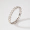 Bague 61 Alliance sertie de diamants en or gris 18k 58 Facettes 1