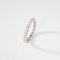 Bague 61 Alliance sertie de diamants en or gris 18k 58 Facettes 1