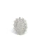 Bague 53 Bague cocktail en or blanc 18 carats et diamants 58 Facettes UN0131