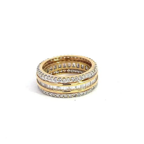 Bague 56 Bague éternité en or jaune et diamants 58 Facettes UN0132
