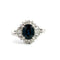 Bague 50 Bague en platine avec saphir et diamants 58 Facettes UN0133