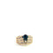 Bague 53 Bague en or jaune 14K avec saphir et diamants 58 Facettes UN0143