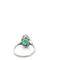 Bague 53 Style Art déco - Bague en platine, émeraude et diamants 58 Facettes UN0152