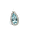 Bague 54 Art déco - Bague poire en platine, aigue-marine et diamants 58 Facettes UN0033