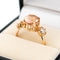 Bague 56 Bague trilogy en or 18 carats avec morganite et diamants 58 Facettes 62B4E119A5BB4DFF938A2A7D2E94C870