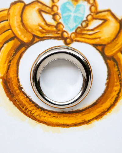 Bague 50.5 Bague jonc en or blanc et saphir rose en cœur 58 Facettes A11297