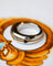 Bague 50.5 Bague jonc en or blanc et saphir rose en cœur 58 Facettes A11297