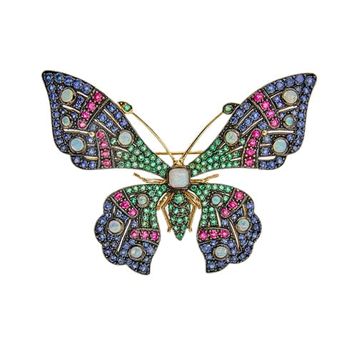 Pendentif Broche papillon avec pendentif 58 Facettes 37874