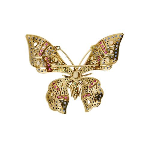 Pendentif Broche papillon avec pendentif 58 Facettes 37874