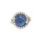 Bague 60 Bague en platine avec saphir Ottu de Ceylan non chauffé 22,04 ct 58 Facettes 22827