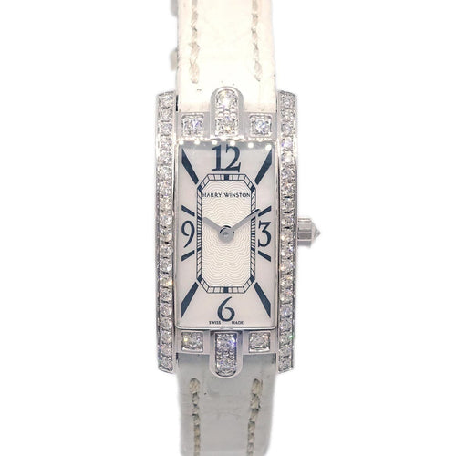 Montre Harry Winston Avenue C - Montre en or blanc et diamants 58 Facettes dqvdi9