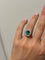 Bague 53 Bague cluster vintage avec émeraude ovale et diamants 58 Facettes
