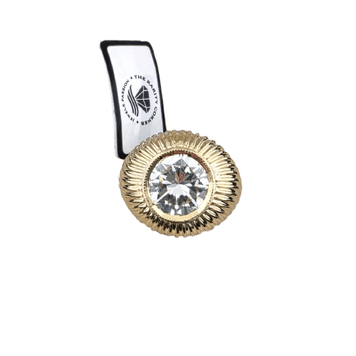Bague 52 Anello en or jaune 18 kt avec grand diamant 58 Facettes 299/26 A