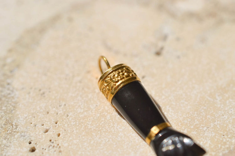 Pendentif Figa - Pendentif en or jaune 18 carats et onyx 58 Facettes Ref4015