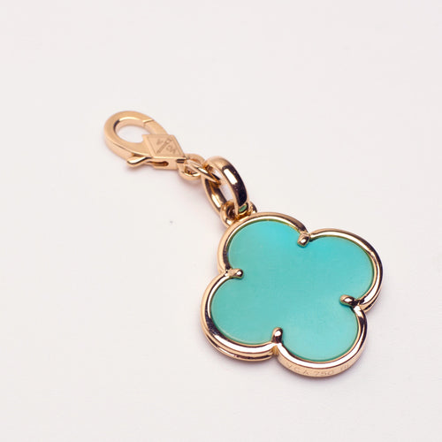 Van Cleef & Arpels Magic Alhambra - Pendentif en or jaune et turquoise 58 Facettes