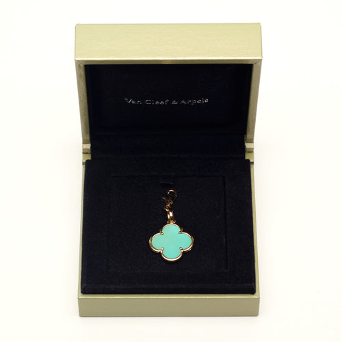 Van Cleef & Arpels Magic Alhambra - Pendentif en or jaune et turquoise 58 Facettes