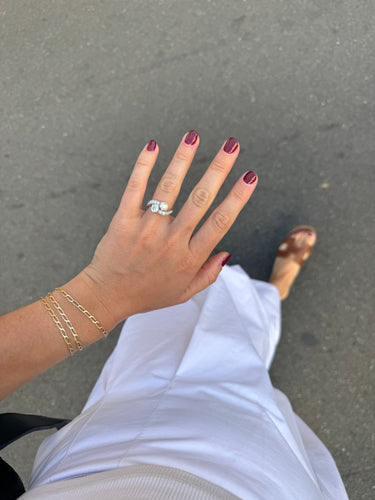 Bague 54 Toi & Moi - Bague en or jaune et blanc 18K diamants 58 Facettes