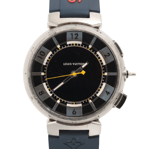 Montre Louis Vuitton - Montre Tambour quartz en acier 58 Facettes tmrs01