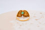 Bague 50 Bague nœud en or jaune, émeraude et diamants 58 Facettes 3988