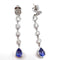 Boucles d'oreilles Boucles d'oreilles en or blanc, diamants et tanzanites 58 Facettes UKA000016GM