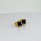 Boucles d'oreilles Boucles d'oreilles trèfles en or jaune et lapis-lazuli 58 Facettes 2602096