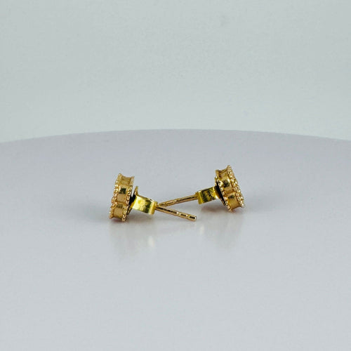 Boucles d'oreilles Boucles d'oreilles trèfles en or jaune et lapis-lazuli 58 Facettes 2602096