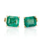 Boucles d'oreilles Boucles d'oreilles en or jaune 14 ct et émeraudes naturelles 58 Facettes E003