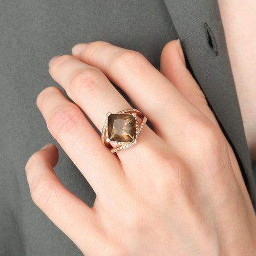 Bague 51 MAUBOUSSIN - Bague Couleur d'émotion en or rose quartz fumé 58 Facettes BO/220072