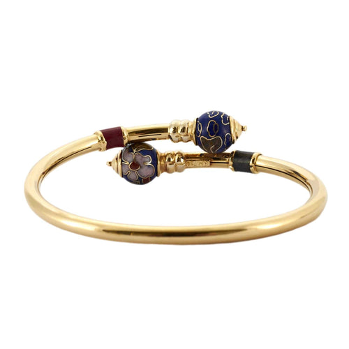 Bracelet Bracelet jonc émaillé en or jaune 58 Facettes BO/230096