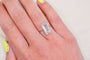 Bague 54 Bague en or blanc et jaune 18 carats et aigue-marine 58 Facettes 3987