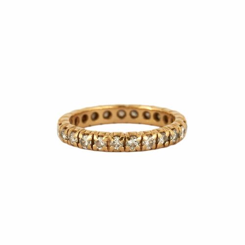 Bague 53 Alliance américaine - Bague en or jaune diamants 58 Facettes BO/230061